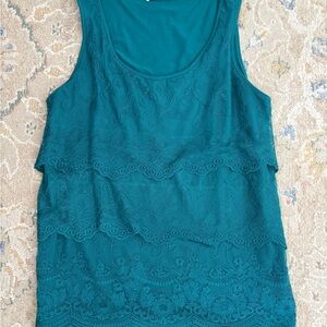 Ricki's Teal Lace Tank Top